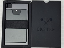 NEW Ekster Aluminum Cardholder Wallet Men's Solid Metal Grey NIB