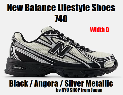 New Balance Lifestyle Shoes 740 U7407XT D Black / Angora / Silver