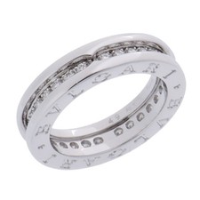 BVLGARI Women Ring No. 9 K18 White Gold WG diamond 355203 B-ZERO1 Ring XS 49