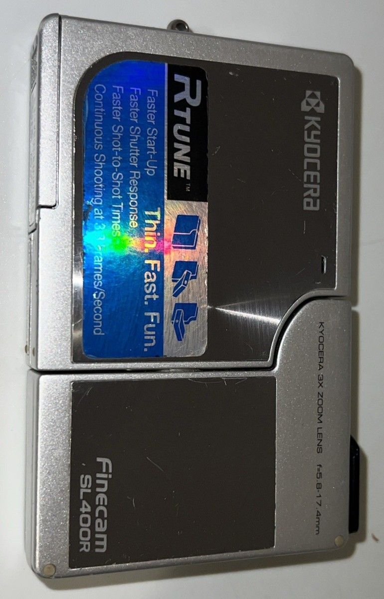Kyocera Finecam SL400R 4.0MP Digital Camera 3x Zoom Tested - As Is