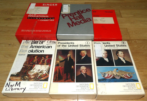 School/Classroom History Filmstrip/Cassette Lot of 6 Presidents/Civil War/Am Rev