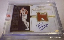 2017-18 Panini Dominion Peerless Auto Patch Kristaps Porzingis White Box 1/1