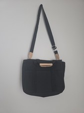 Black Shoulder Bag Adjustable Strap Inner Pockets Multi-Compartment Classic