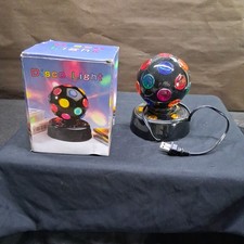 Black Plastic 120vac Rotating 7  Multicolor Party Disco Light