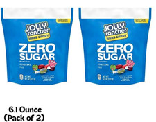 JOLLY RANCHER Zero Sugar Assorted Fruit Flavored Hard Candy Bag, 6.1 oz Pack 2