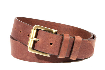 Men's Full Grain Buffalo Leather Belt 1.5'' Heavy Duty Handmade USA  Westren