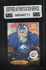 CAS Certified 1996-97 Fleer Martin Biron #122 Sealed Auto mm8