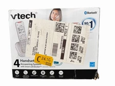 VTech VS112-47 4-Handset Expandable Cordless Phone Bluetooth w/ Answering System