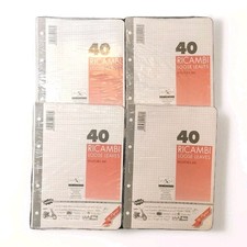  Ricariche Quaderni Ad Anelli A5 – Quadretti 4 mm (4M) 40 Fogli X 4 Pacchi PIGNA