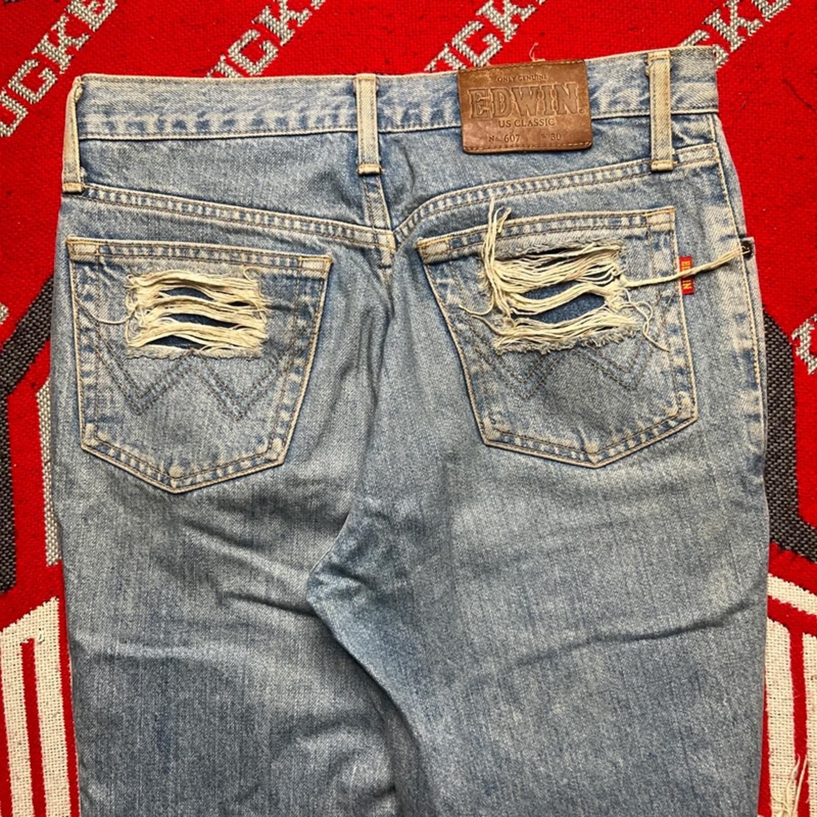 Vintage Edwin US Classics Patchwork Denim Jeans | 30W 28L image 8