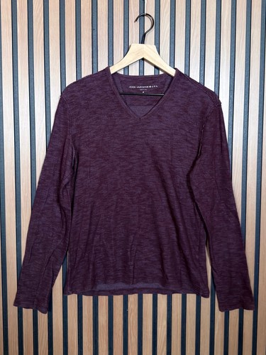 John Varvatos, John Varvatos Shirt Medium Womens Ribbed Long Sleeve V Neck Sweater