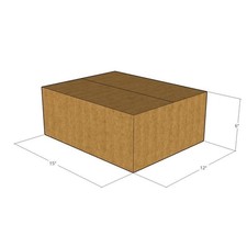 75 15x12x6 Kraft Brown Corrugated Shipping Boxes 32 ECT Single-Wall New