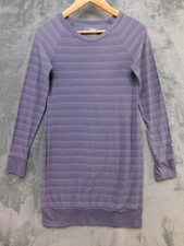The North Face Sweater Dress Womens Small Purple Striped Long Sleeve Pullover