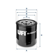 UFI Ölfilter 23.452.00 Anschraubfilter für HYUNDAI KIA PICANTO CEE RIO PRO i20 3