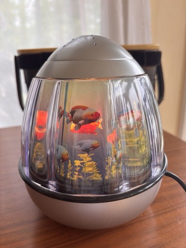 Vintage 90's Lite Rotating Lamp Underwater Ocean Fish Coral Scene Lighting - Picture 12 of 17