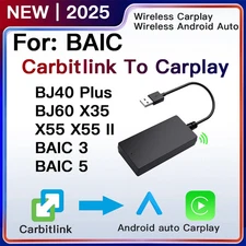 Carbitlink to Wireless CarPlay Android Auto Adapter For BAIC BJ40 BJ60 X35 X55