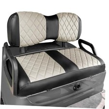 Golf Cart Diamond Seat Covers Kit, Fit for Yamaha Oyster Gray and Black