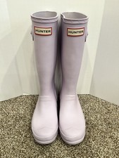 HUNTER Girl's 4/5 Original Kids Tall Rain Boots Tempered Mauve Purple