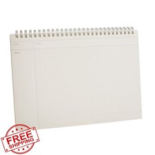 Spiral Graph Paper Notebook 7x10 60 Sheets Transparent Cover