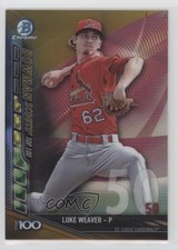 2017 Bowman Chrome Scouts Top 100 Gold Refractor 39/50 Luke Weaver #BTP-50 s3g