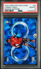 Topps Chrome UEFA Euro Sapphire Lamine Yamal Infinite Sapphire IS-1 PSA 10