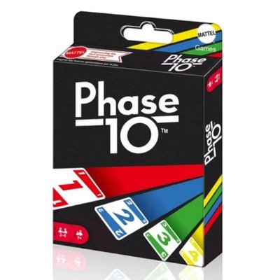 Mattel Games Phase 10 Card Game Board Game Family Game 2-6 Players