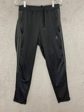 Adidas Three Stripes Primegreen Track Pants Men's Medium Black Ankle Zip