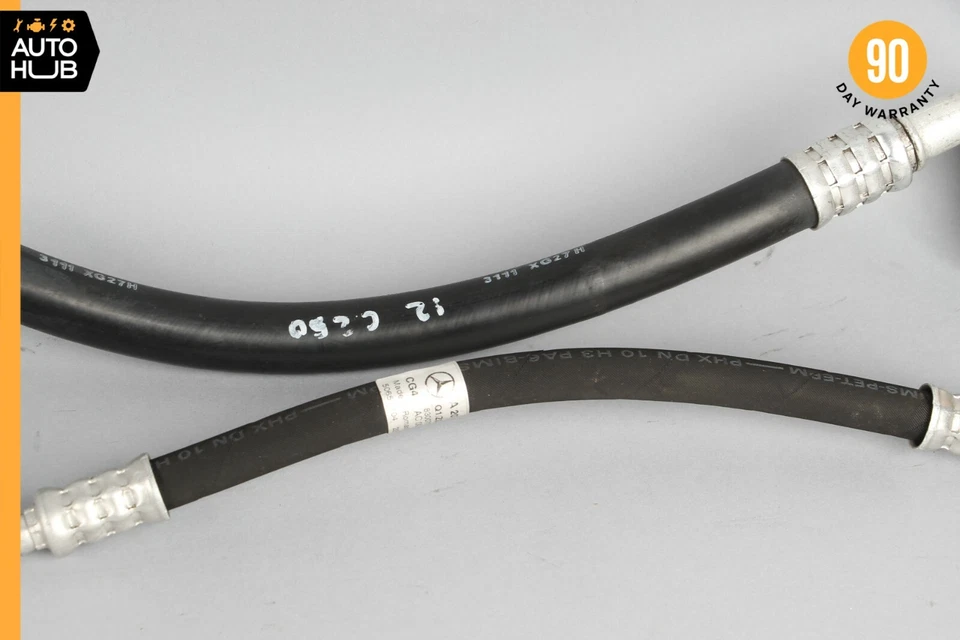 Juego de 2 mangueras de tubo de aire acondicionado aire acondicionado Mercedes W204 C250 M271 OEM 80k Foto 3 de 4