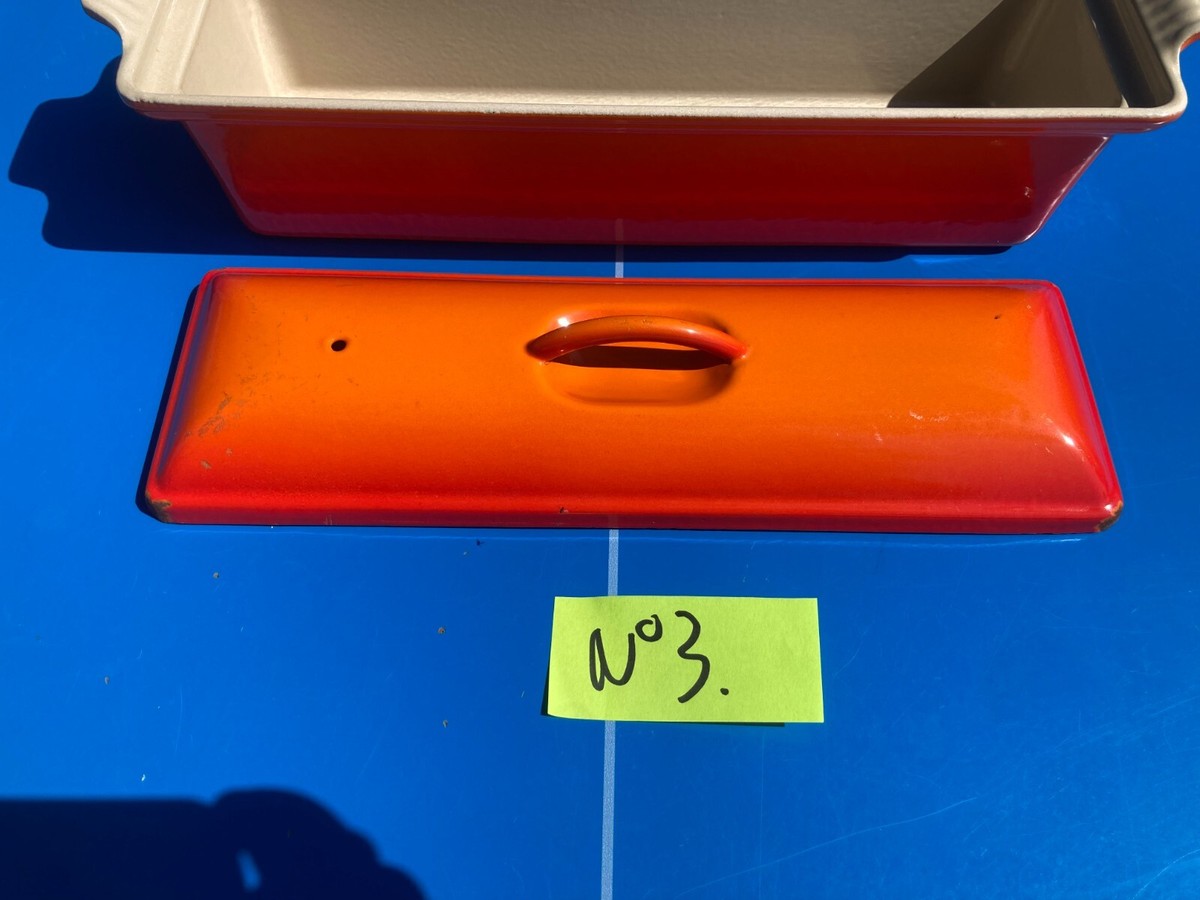 Terrine Le Creuset N°32 Rectangle - Fonte Orange Flamme - Vintage 1990