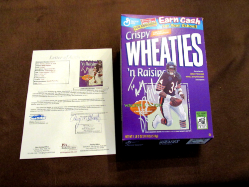 WALTER PAYTON # 34 CHICAGO BEARS HOF SIGNED AUTO VINTAGE WHEATIES CEREAL BOX JSA - Picture 1 of 6