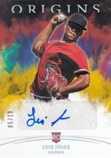 LUIS FRIAS /10 ROOKIE AUTO RC DIAMONDBACKS 22 PANINI ORIGINS SIGNATURE AUTOGRAPH