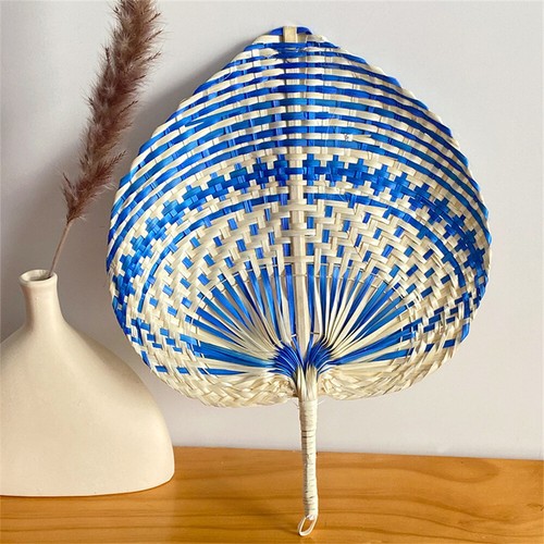 Hand-Woven Fan Summer Cooling Cattail-leaf Fan Wall Decoration Hanging Fan - Picture 8 of 16