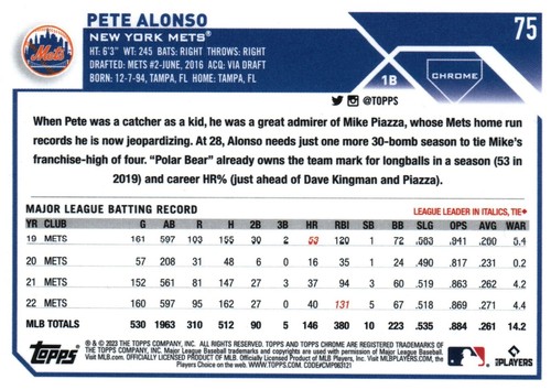 PETE ALONSO MAJOR LEAGUE BASEBALL CARDS - PICK FROM LIST - Picture 158 of 184