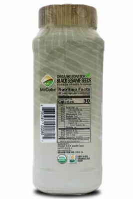 McCabe Organic Roasted Black Sesame Seeds - 16oz, USDA & CCOF Certified, Whole