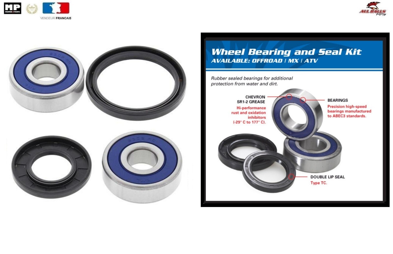 Éliminer le jeu de direction avec le kit roulement de roue avant pour Yamaha FJR 1200