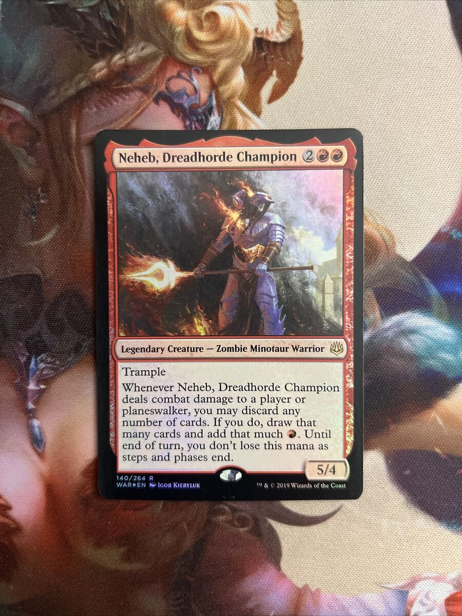 Neheb, Dreadhorde Champion 1x FOIL WAR MTG War of the Spark Rare MINT red Neheb, Dreadhorde Champion 1x FOIL WAR MTG War of the Spark Rare MINT red