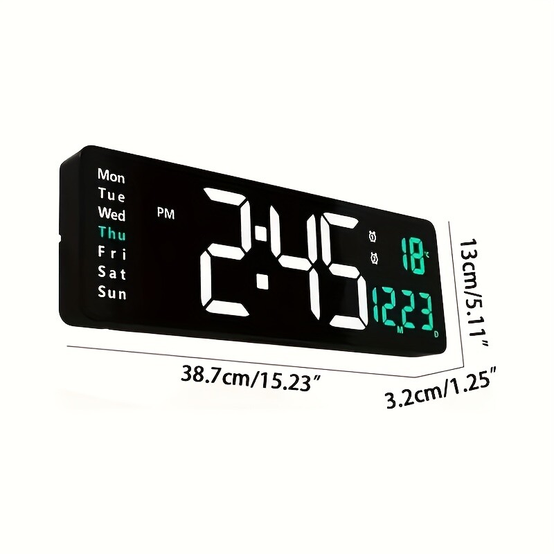1pc Digital Wall Clock Large Display, Large Wall Clocks, LED Digital
