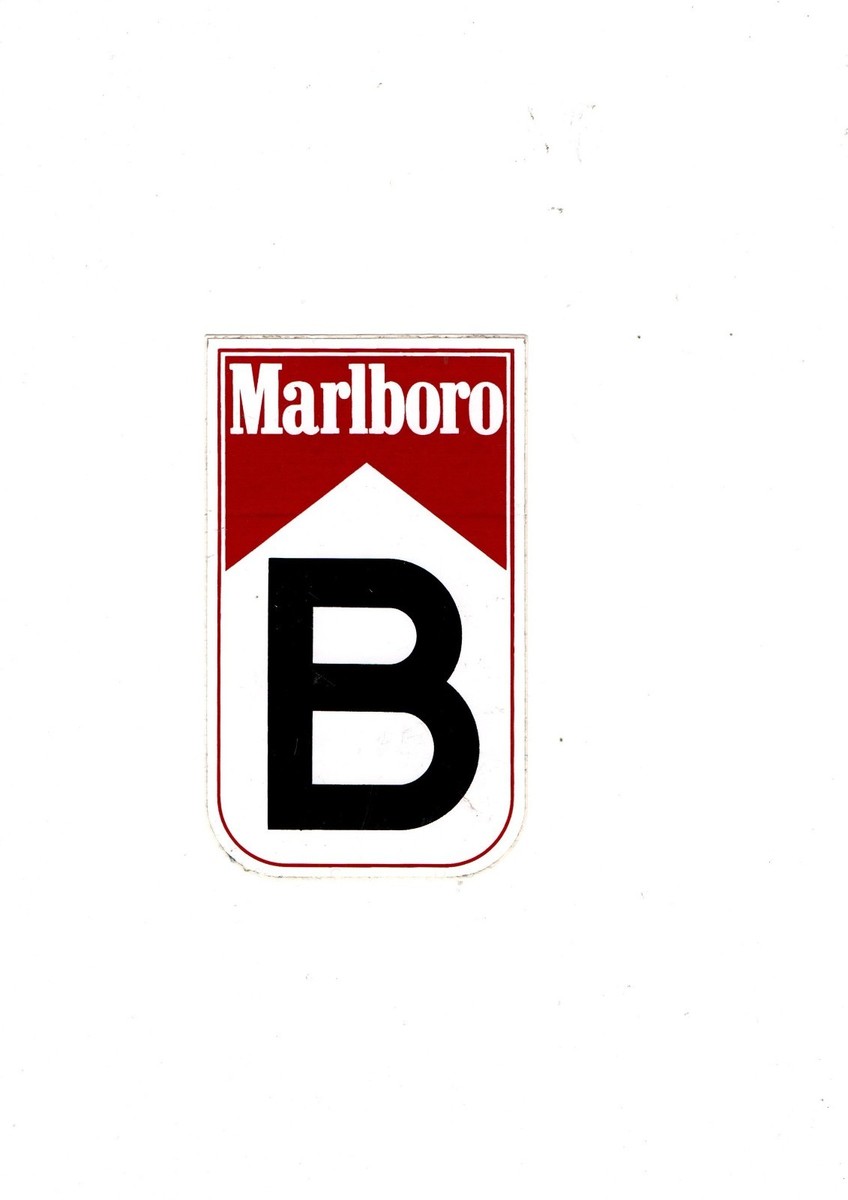 2 GROS AUTOCOLLANT MARLBORO ancien old sticker rallye ORIGINAL d'époque
