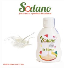 CREMA LATTE LA BIANCA SODANO 100% ITALIA TOPPING SQUEEZE CAFFÈ GELATO 120 GR