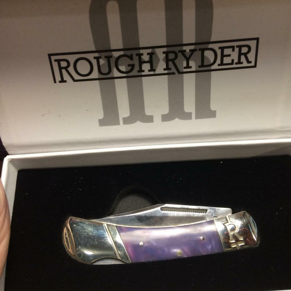 Rough Ryder Purple Swirl Lockback 3 3/4
