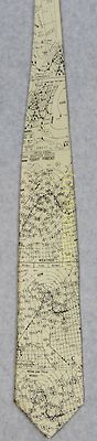 WEATHER MAP FORECAST METEOROLOGY NOAA SCIENCE Museum Artifacts Silk Necktie New!