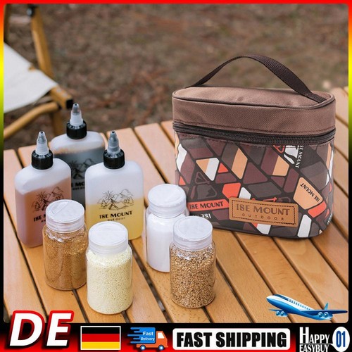 Outdoor Gewürztasche Mit 9 Gewürzgläsern – Faltbar, Für Camping, Grillen & Picknick, Khaki