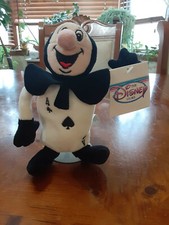 Disney Store Black Card Ace of Spades Bean Bag Plush 8" from Alice in Wonderland