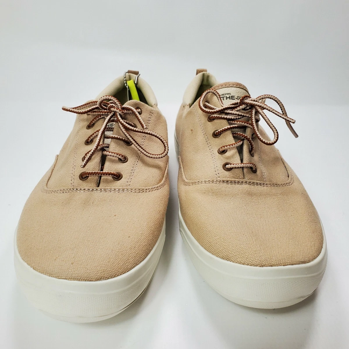 SKECHERS Men s GOvulc 2 Men s Beige Lace Up Shoes Canvas Size 11.5