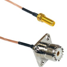 RG316 RP-SMA Female Long to UHF Female Flange RF Cable Rapid-SHIP LOT
