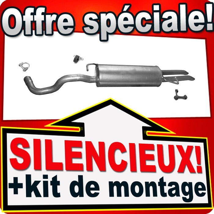 Silencieux arrière pour Volkswagen Golf et Toledo pot échappement robuste