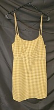 Nwt Urban Outfitters Dress 4 Yellow Plaid Sundress Size 4