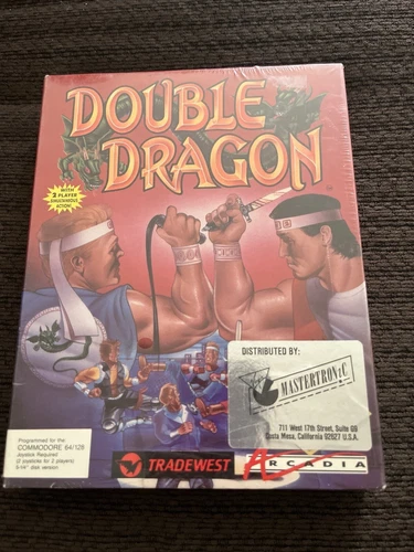 SUPER RARE -SEALED- Double Dragon For Commodore 64!