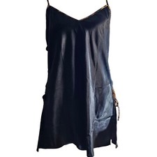 Vintage 90s Fredericks of Hollywood Camisole Nightie Womens L Black Leopard