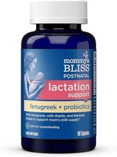 Mommy's Bliss Postnatal Support Lactation+Probiotic 60caps 2PACK EXP 11/25